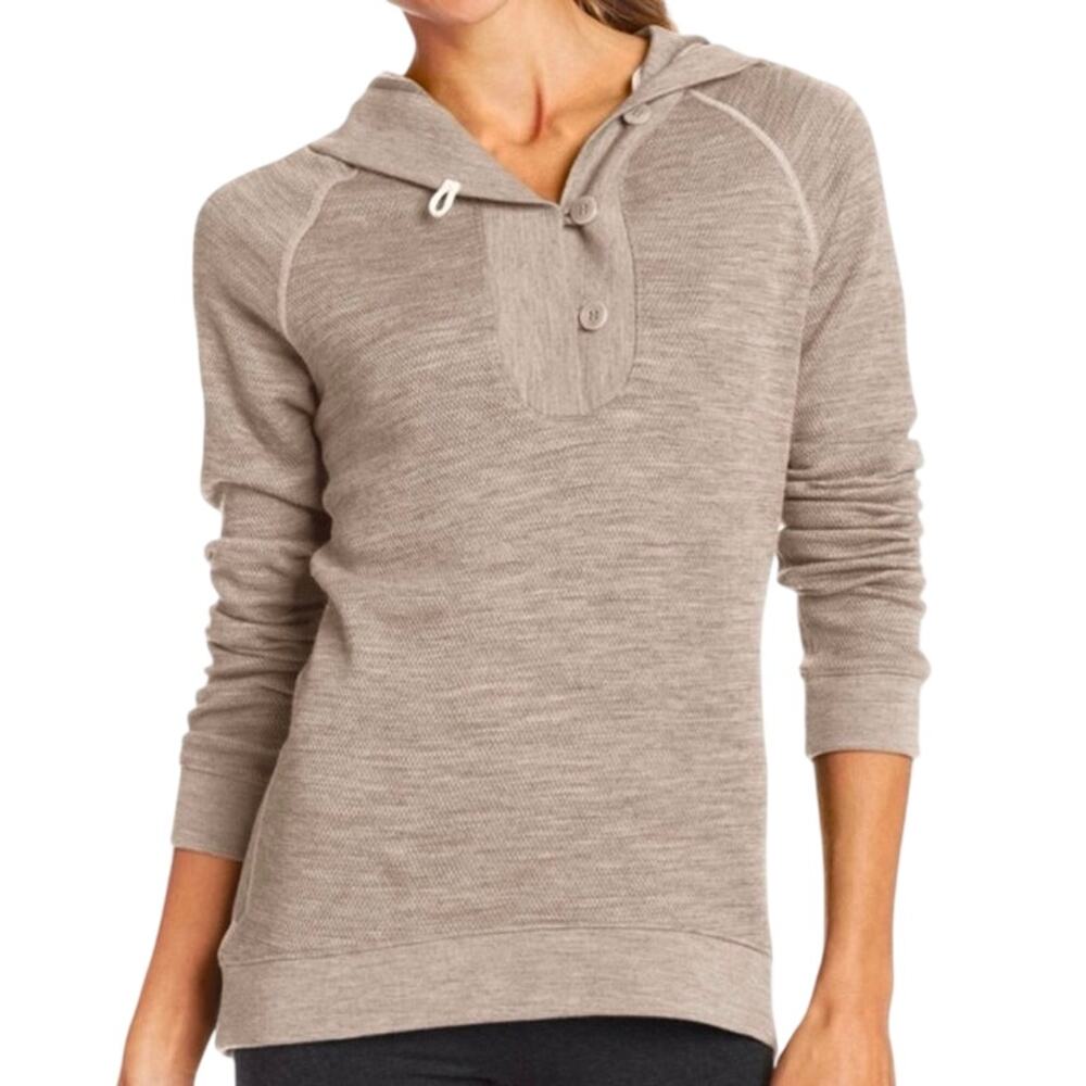 ICEBREAKER 260 Midweight Crave Long
Sleeve Hoodie Hooded Top in Fawn - Sz Medium